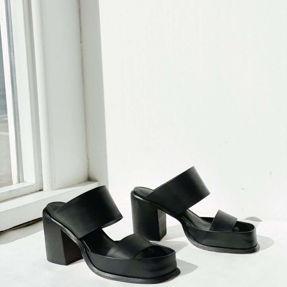 Wal & Pai Saturn Sandals in Black